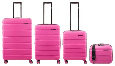Produktbild von Franky ABS13 76/66/55er + BC Trolley 4er SET Dehnfalte Hartschale fuchsia