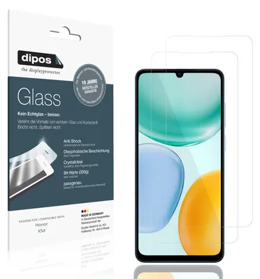 Produktbild von 2x Schutzfolie für Honor X5d - Anti-Shock 9H Folie dipos Glass Kunststoffglas