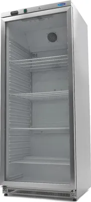 Zdjęcie produktu dla Maxima - Lodówka gastronomiczna - 600 l - Stal nierdzewna - ze szklanymi drzwiami