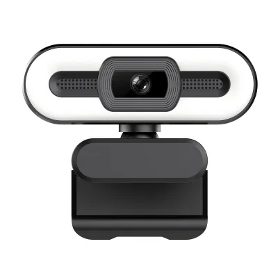 Produktbild von 4K-USB-Webcam mit Plug-and-Play-Funktion, integriertem Mikrofon und Beleuchtung für Live-Streaming, Videoanrufe, Videokonferenzen und Online-Unterrich
