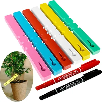 Imagen del producto de Conjunto de 300 etiquetas para plantas, resistentes a la intemperie, de 2 x 21 cm, de varios colores, para el jardín