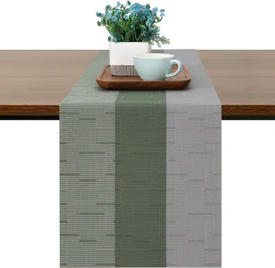 Produktbild von Tischläufer 30 x 135 cm, PVC, abwaschbar, wiederverwendbar, hitzebeständig, für Tischdekoration