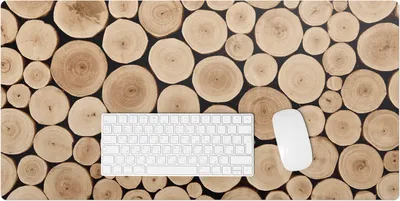 Produktbild von Holzkreise – Schreibtischunterlage – Rutschfeste Tischunterlage – Schreibtischmatte für Büro & Zuhause – Schreibunterlage – Mauspad – Tischmatte – 90 x 45 cm