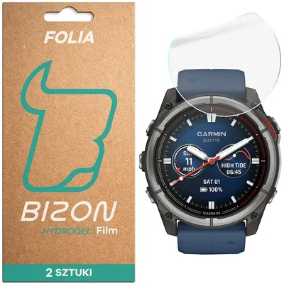 Produktbild von Hydrogel Folie für den Bildschirm für Garmin Quatix 8 Pro 47 mm, Bizon Watch Film Hydrogel Duo, 2 Stück