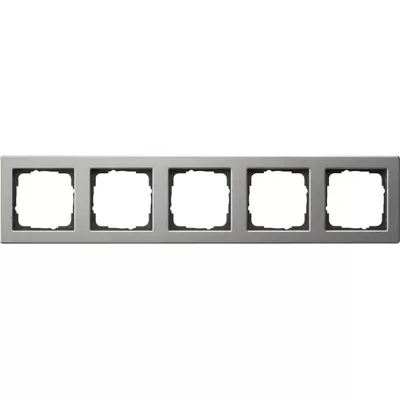 Produktbild von Abdeckrahmen 5f Gira E2 Edelstahl 021533