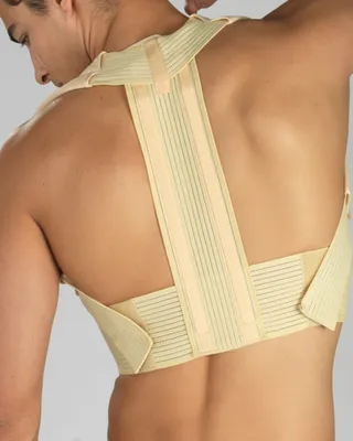 Immagine prodotto di Supporto dritto per la schiena Stabilizzatore per il torace Supporto per la colonna vertebrale Beige 4-XL-100-106cm