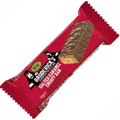 Produktbild von Broderick's Salted Caramel Crispy Bar 50g