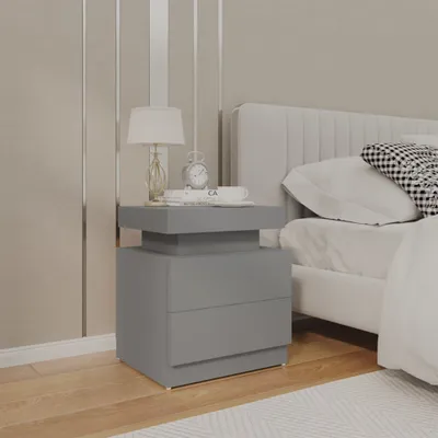 Obrázok produktu pre vidaXL Nočný stolík sivý 45x35x52 cm Materiál drevo