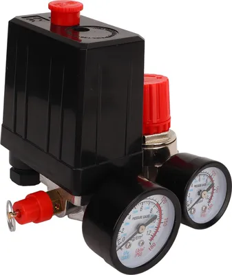 Produktbild von Druckschalter-Steuerventil für Luftkompressoren 0šC180 PSI Schnellanschluss 3 in 1 für automatische Steuerung