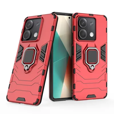 Produktbild von Hülle Xiaomi Redmi Note 13 5G Handyhülle Drehbar Ringhalter Magnet Bumper Case Rot