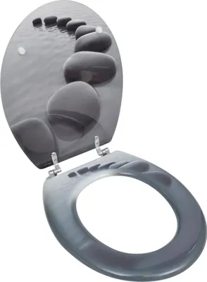 Immagine prodotto di vidaXL Sedile WC MDF Coperchio pietre
