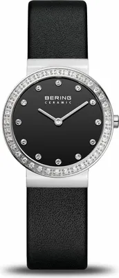 Produktbild von Bering Damen Armbanduhr Ceramic 29 mm Armband Leder Keramik 10729-443