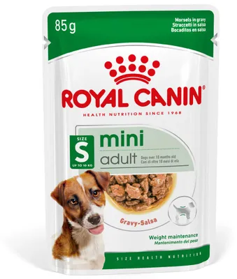 Produktbild von Royal Canin Mini Adult, Junior, jede Rasse, Klein (5-10 kg), Mini (≤4 kg), 85 g