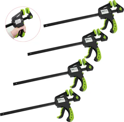 Produktbild von 4x Einhandzwinge 600 mm x 60 Spannbereich Schnellspannzwinge Schraubzwinge Spanner