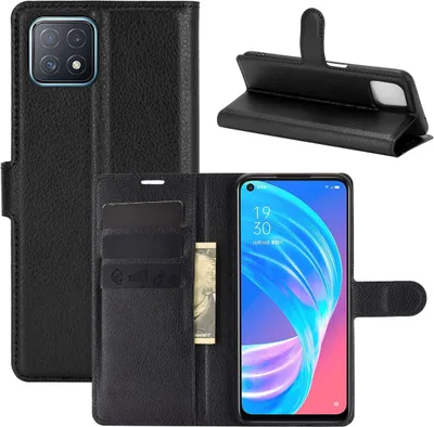 Produktbild von Schutzhülle für Oppo A72 / A73 Case Handy Hülle Cover Case Schutztasche Wallet Etuis, Farbe:Schwarz