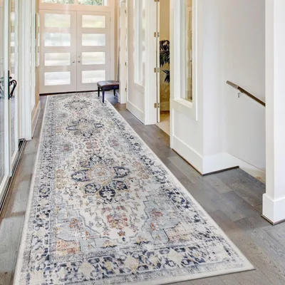 Zdjęcie produktu dla Solidchoice - Dywan vintage, idealny do przedpokoju lub korytarza, wymiary 80x300 cm