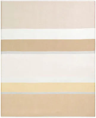 Produktbild von Biederlack Fransenplaid 'Sand Stripe' 130 x 170 cm Beige