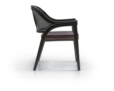 Obrázek produktu pro Černá dřevěná židle Design Křeslo do jídelny vybavení židle