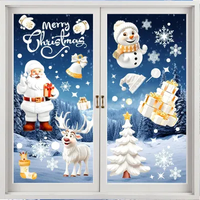 Fensterbilder Weihnachten, 9 Blatt, 190 Motive, selbstklebend