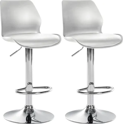 Produktbild von 2er Set Barhocker HLO-CP262 Kunststoff  weiß
