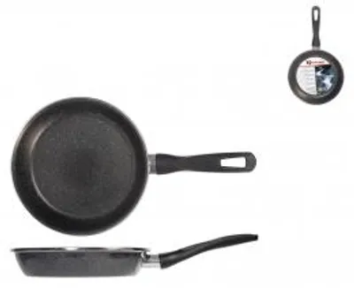 Productafbeelding van Vitrinor Koekenpan met steenachtige coating, 26 cm diameter, geëmailleerd, geschikt voor inductiekookplaten, anti-aanbaklaag