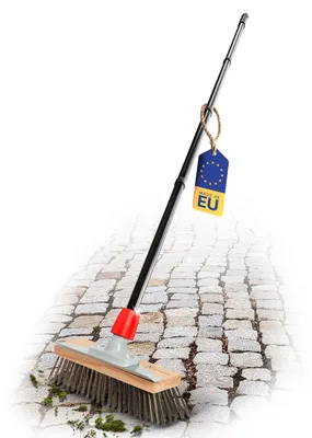 Immagine prodotto di Scopa a filo metallico - Acciaio - 30 cm - Rimuovi muschio - Per piastrelle e giardino
