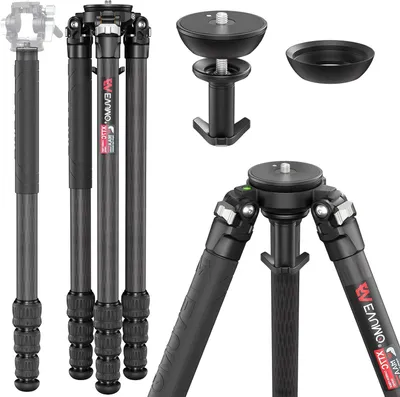 Productafbeelding van Carbon Fiber Statief - Camera Statief Monopod - Professionele Fotografie - Hoge Laadcapaciteit - 161 cm - Zwart