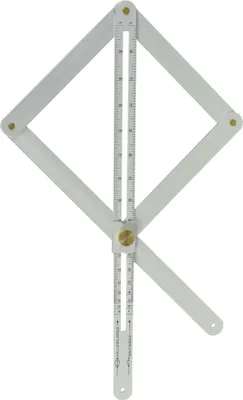 Produktbild von hedue® Winkelschmiege - Winkelmesser analog aus Aluminium zum Bestimmen von Gehrungswinkel, Innen- und Außenwinkel