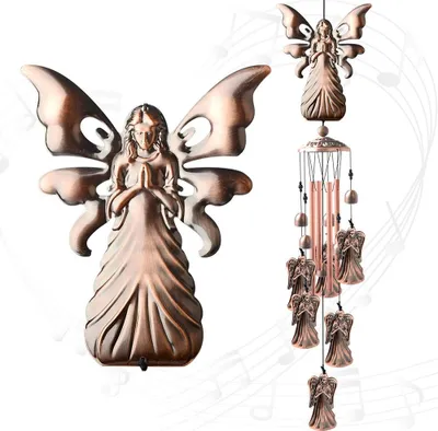 Obrázek produktu pro ShangTianFeng Butterfly Wind Chime Retor Zahradní dekorace Svatební dárek Nejlepší dárek k narozeninám pro maminku Romantický kovový motýlí zvonkohra Dárek k narozeninám.