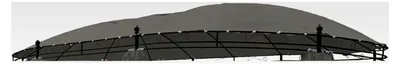 Produktbild von Ersatzdach für ovalen Pavillon 5,3 x 3,5 m, wasserabweisend, Farbe: steingrau