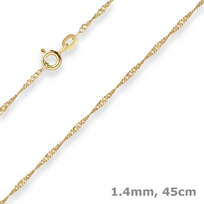 1-4mm-Singapurkette-aus-375-Gelbgold-45cm