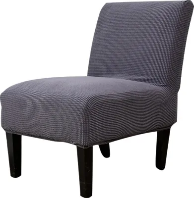 Zdjęcie produktu dla Elastyczny pokrowiec na krzesło Uniwersalny żakardowy pokrowiec na krzesło Bezramienna sofa Pokrowiec na fotel, szary