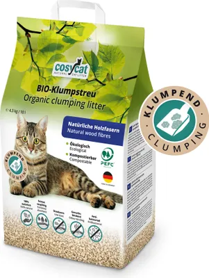 Produktbild von 10L  CosyCatKlumpstreu FEIN aus Holz 100% natürliches Katzenstreu