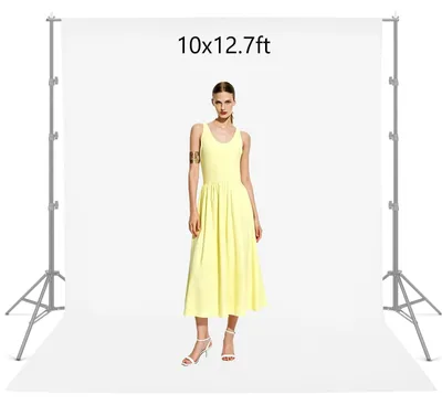 Obrázek produktu pro Solidchoice – Fotopozadí, bílá barva, rozměry 3 x 3,9 metru, vhodné pro fotografické a videoateliéry