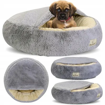 Produktbild von Flauschiges Hundebett 60 cm hellgrau