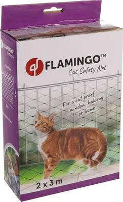 Obrázek produktu pro Síť ochranná do oken pro kočky flamingo 2x3m 11m