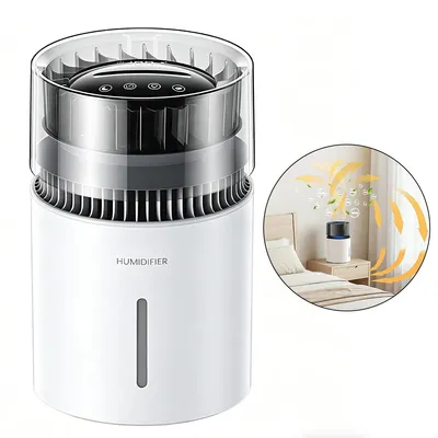 Produktbild von 5L Verdunstungs Luftbefeuchter Schlafzimmer, ohne Nebel, leise 20dB, USB, Schlafmodus, Nachtlicht & Timer 1–8h, mit Ionisator