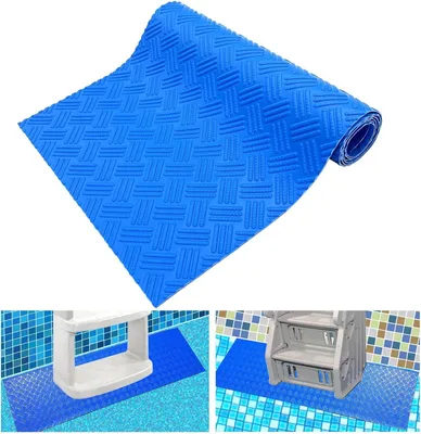 Imagen del producto de Alfombrilla antideslizante para escaleras de piscina, 90 x 23 cm, ideal para piscinas y jardines