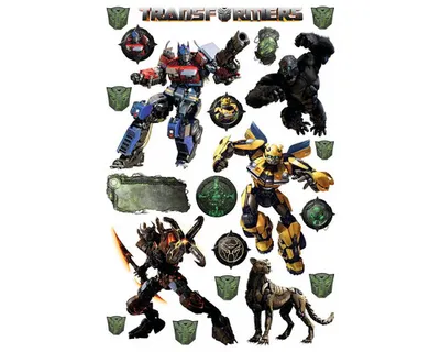 Obrázek produktu pro Samolepka na zeď Transformers 45x65 cm