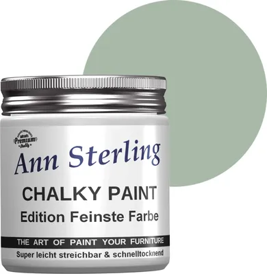 Produktbild von Ann Sterling Kreidefarbe Shabby Chic Farbe: 250ml. Lack Chalky Paint - Adventure Green