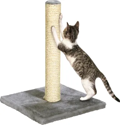 Obrázok produktu pre Karlie Bella - Škrabadlo - Plyš/Sisal - sivé - 29x29x39 cm