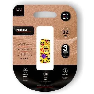 Produktbild von TECH ONE TECH TEC4401-32, 32 GB, USB Typ-A, 2.0, Kappe, Mehrfarbig