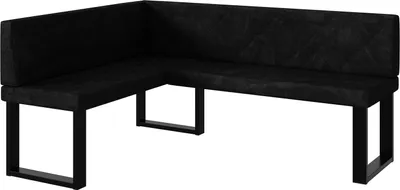 Produktbild von MEBLINI Eckbank für Esszimmer - Küchenbank - Essecke - Sitzecke Küche - ERIC - U-Beine 128x168x87cm Links - Graphit Samt