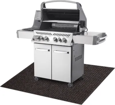 Zdjęcie produktu dla Mata pod grilla GIN 7053 ochronna na taras, na zewnątrz - brązowy 120x180 cm
