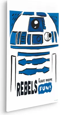 Produktbild von Keilrahmenbild - Star Wars R2D2 More Fun - Größe 40 x 60 cm