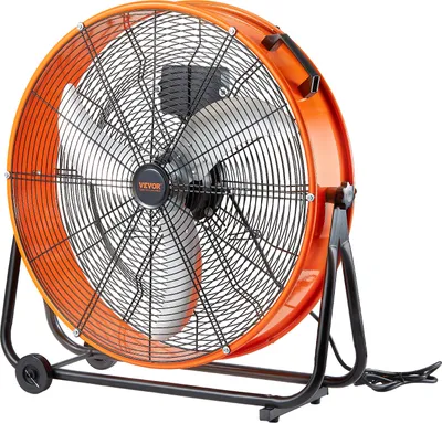 Zdjęcie produktu dla Dmuchawa podłogowa VEVOR, wentylator przemysłowy, 3 prędkości, 8600 CFM, regulowane nachylenie 360°, do magazynu, warsztatu, fabryki, piwnicy