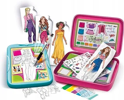 Produktbild von Clementoni Fashion Designer Lichttafel Zeichen- und Styling-Set