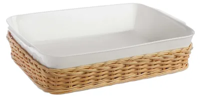 Zdjęcie produktu dla La Porcellana Bianca - Wiklinowy kosz na naczynie do zapiekania 39 cm Midollino