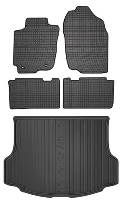 Produktbild von SolidPRO Gummifußmatten + Kofferraumwanne für Toyota RAV4 IV 2013-2019 5-tlg – Wielganizator