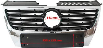 Produktbild von Kühlergrill Sportgrill Gitter Grill Chrom PDC für VW Passat 3C B6 + Variant 05-
